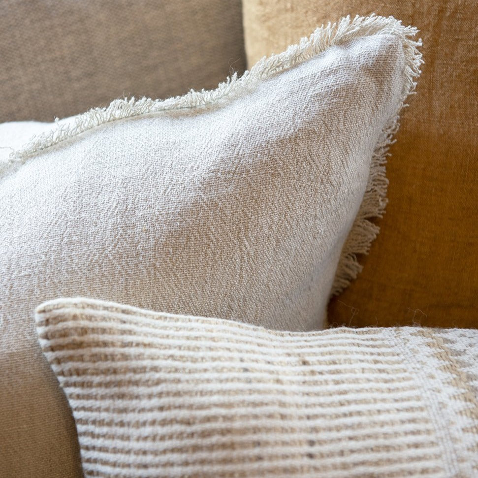 Keaton Linen Pillow | Cream + Natural