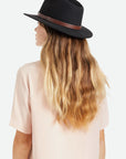 Messer Fedora Hat | Black with Brown Leather Band