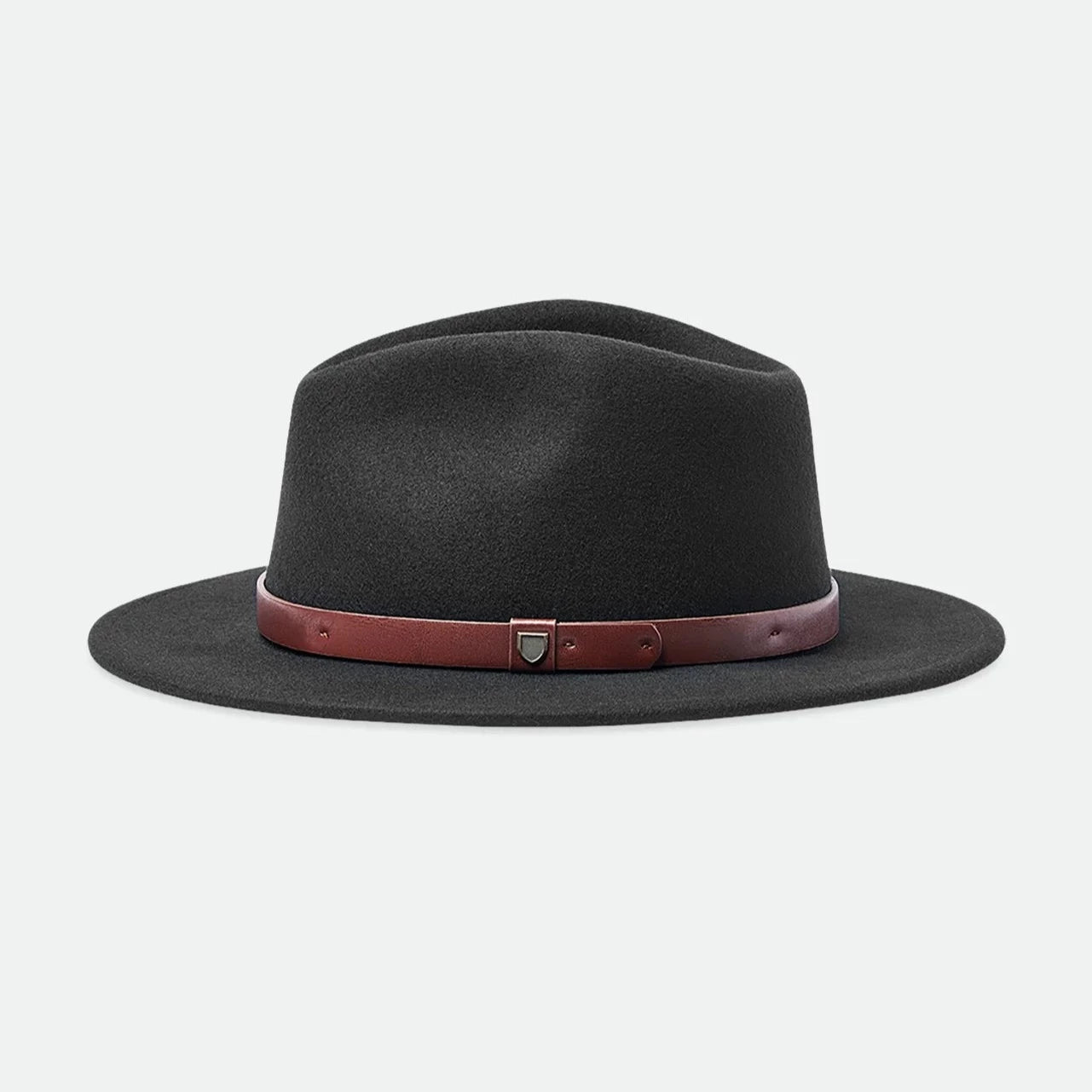Messer Fedora Hat | Black with Brown Leather Band