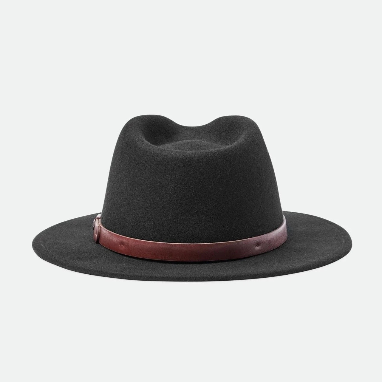 Messer Fedora Hat | Black with Brown Leather Band
