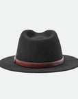 Messer Fedora Hat | Black with Brown Leather Band