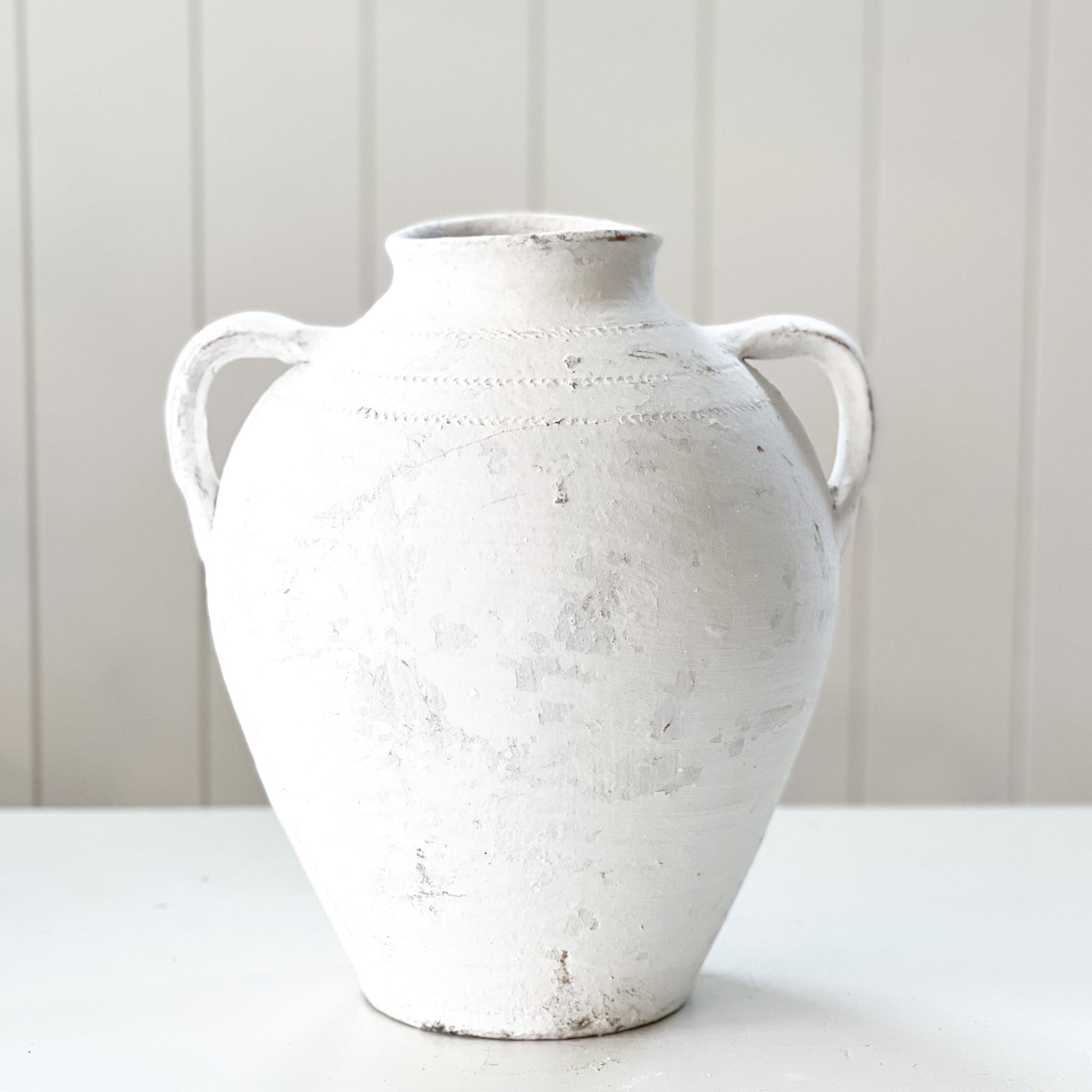 White Vintage Turkish Pottery No. 2 | Large | Vintage Collection