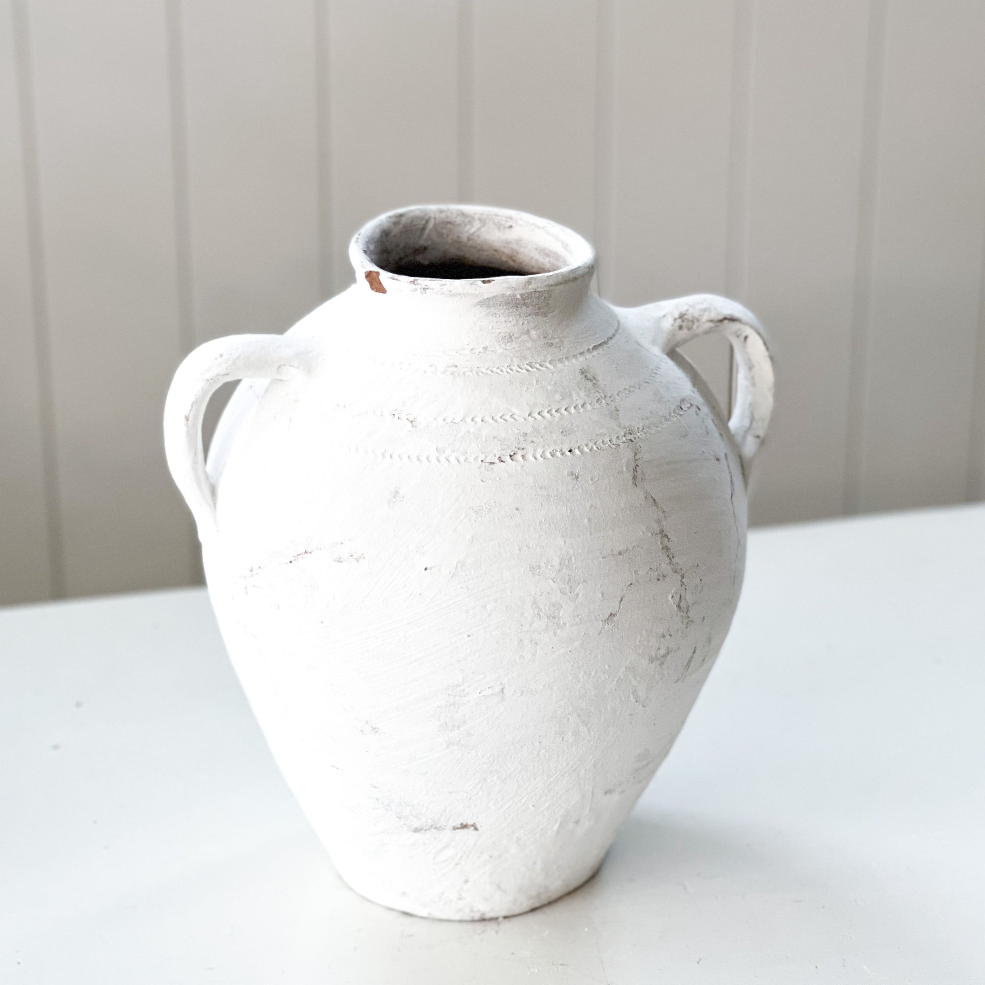 White Vintage Turkish Pottery No. 2 | Large | Vintage Collection