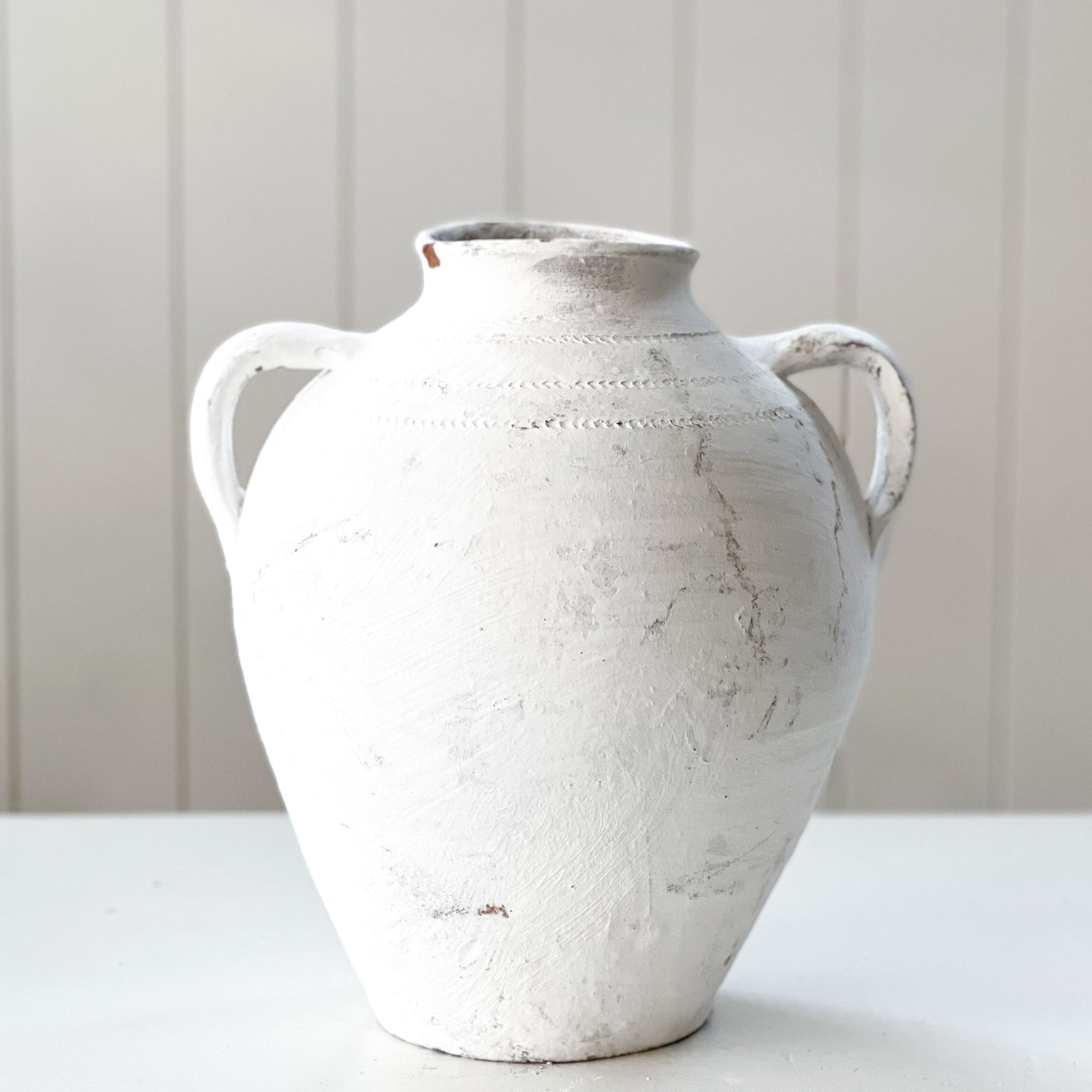 White Vintage Turkish Pottery No. 2 | Large | Vintage Collection