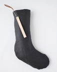 Iron Linen Stocking | "Joy" Leather Hang Tag