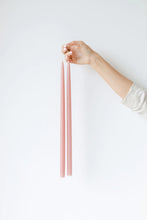 Load image into Gallery viewer, Standard European Hand-Dipped 16&quot;H Taper Candles | Set of 2 | Rose Dawn
