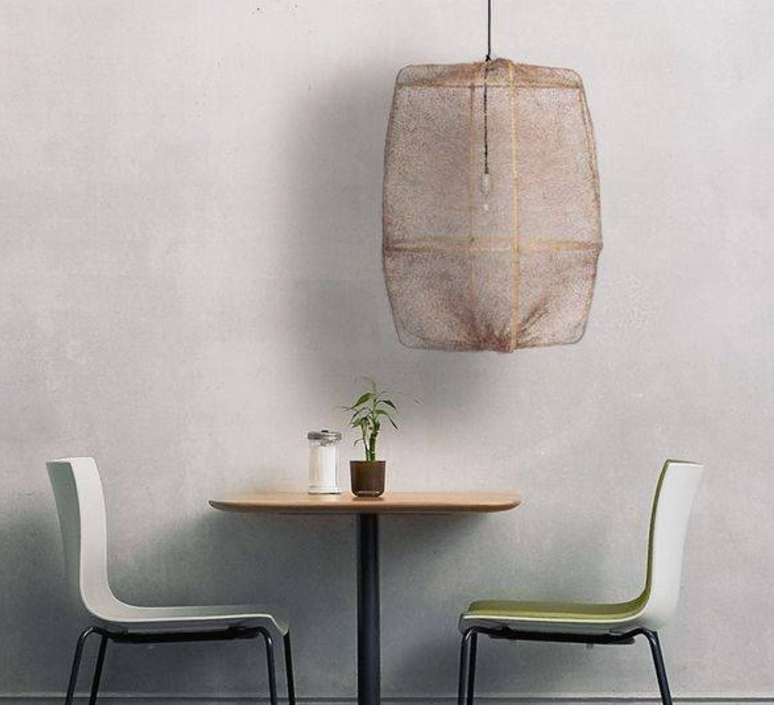 Z2 Blonde Pendant | Sisal Net Tea Dyed