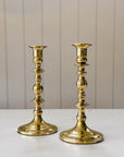 Vintage Heavy Weight Brass Candlesticks | Pair of 2