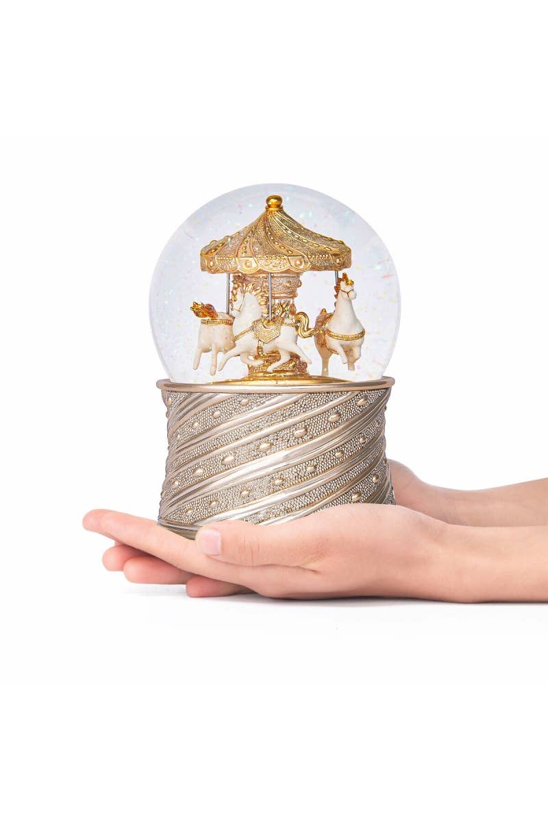 Heirloom Musical Snow Globe | Golden Carousel