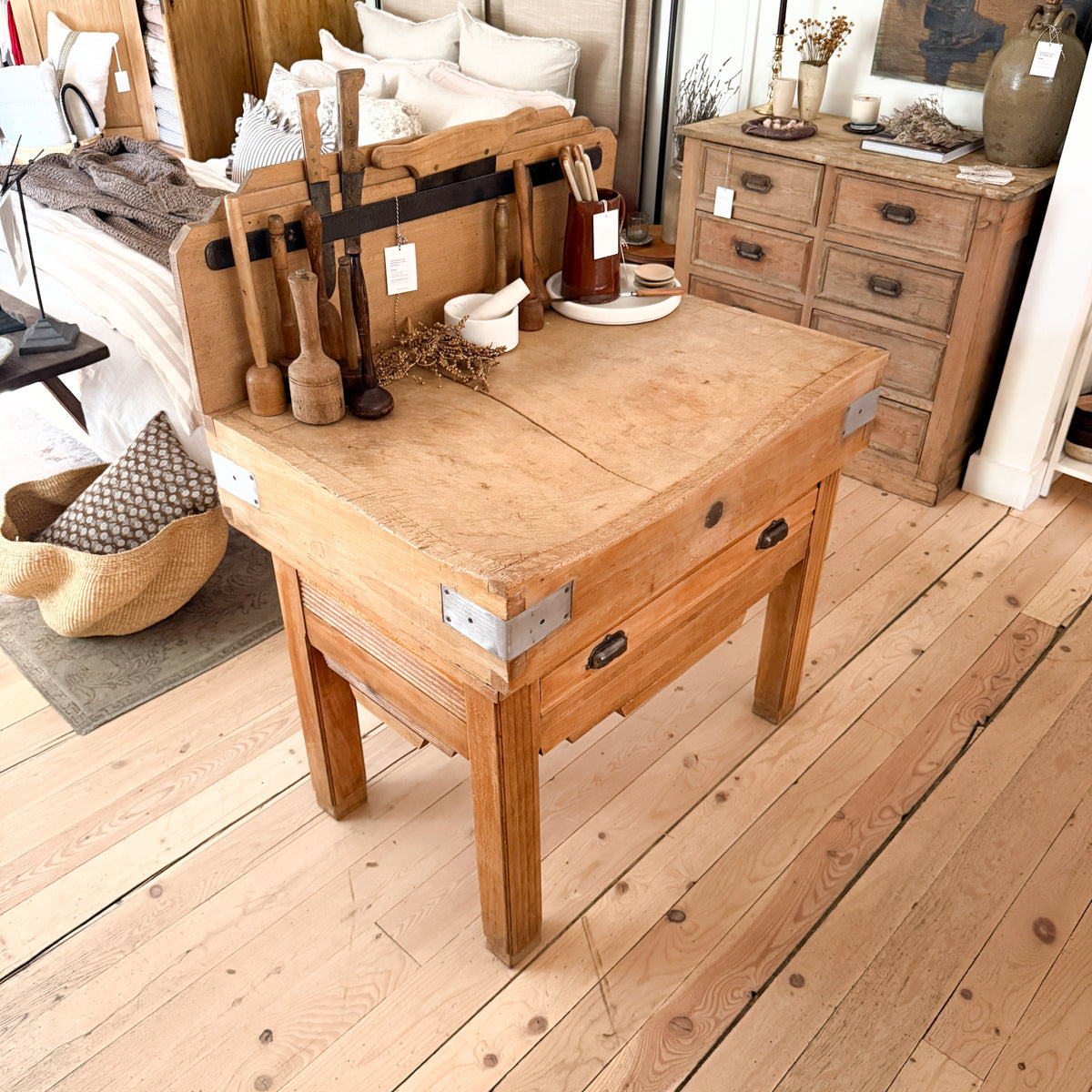 Freestanding Kitchen Butcher Block | France, 20th Century