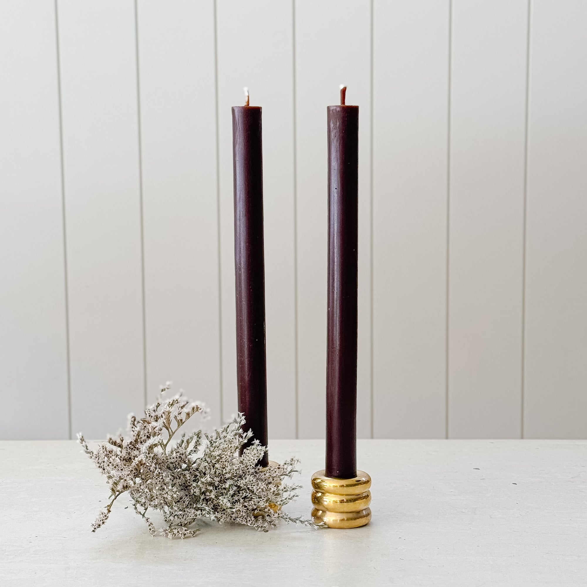 12" Beeswax Columnar Taper Candle Collection
