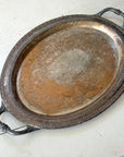Antique Patinaed Silver Tray