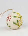 Nordic Embroidered Wool Bauble Ornaments