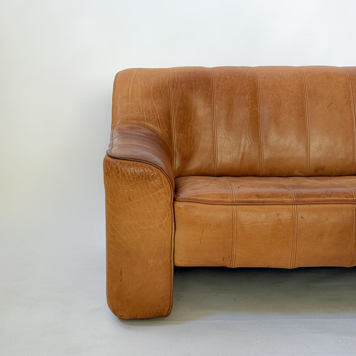 Buffalo Leather 2-Seater Sofa DS-44 by de Sede | Switzerland, circa 1970s