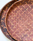 Vintage Winnowing Bamboo Grain Basket
