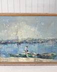 Harborside | Hand-Painted Framed Coastal Art