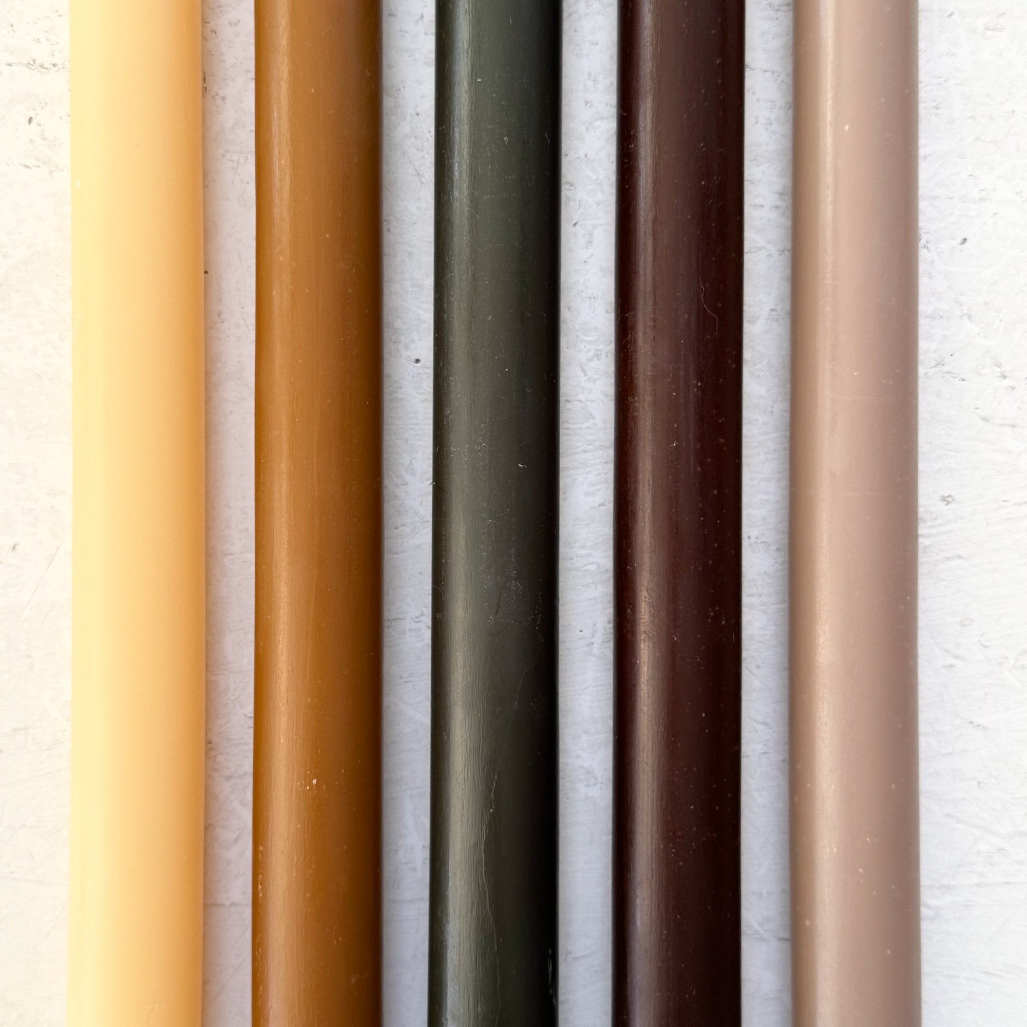 12" Beeswax Columnar Taper Candle Collection