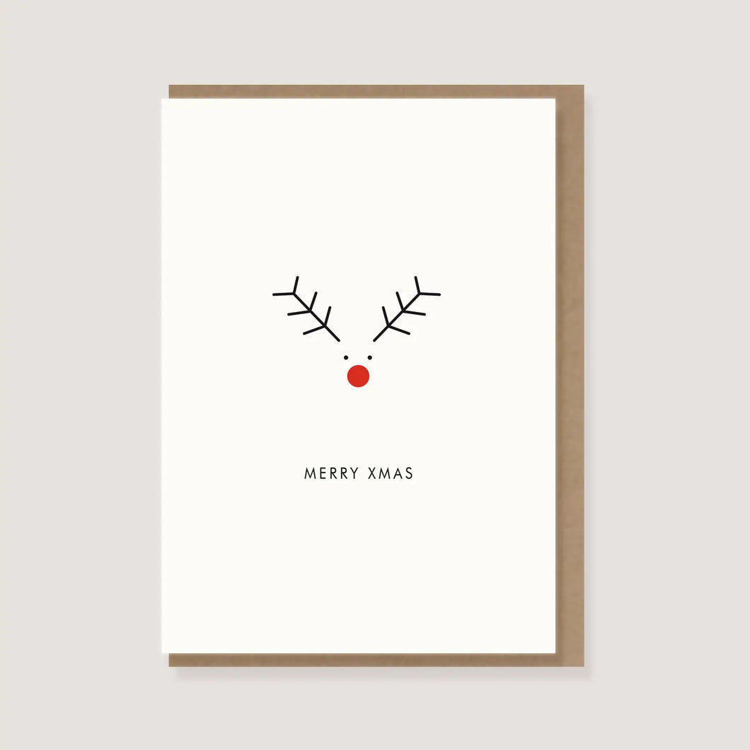 Merry Xmas Reindeer | Holiday Card