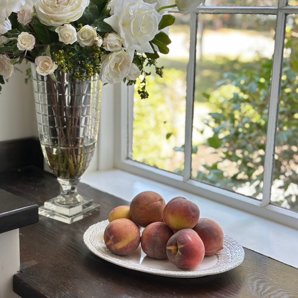 Handmade Oval Italian Platter | Lace