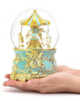 Heirloom Musical Light-Up Snow Globe | Tiffany Blue Carousel