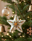 Hand Embroidered Wool Star Ornament