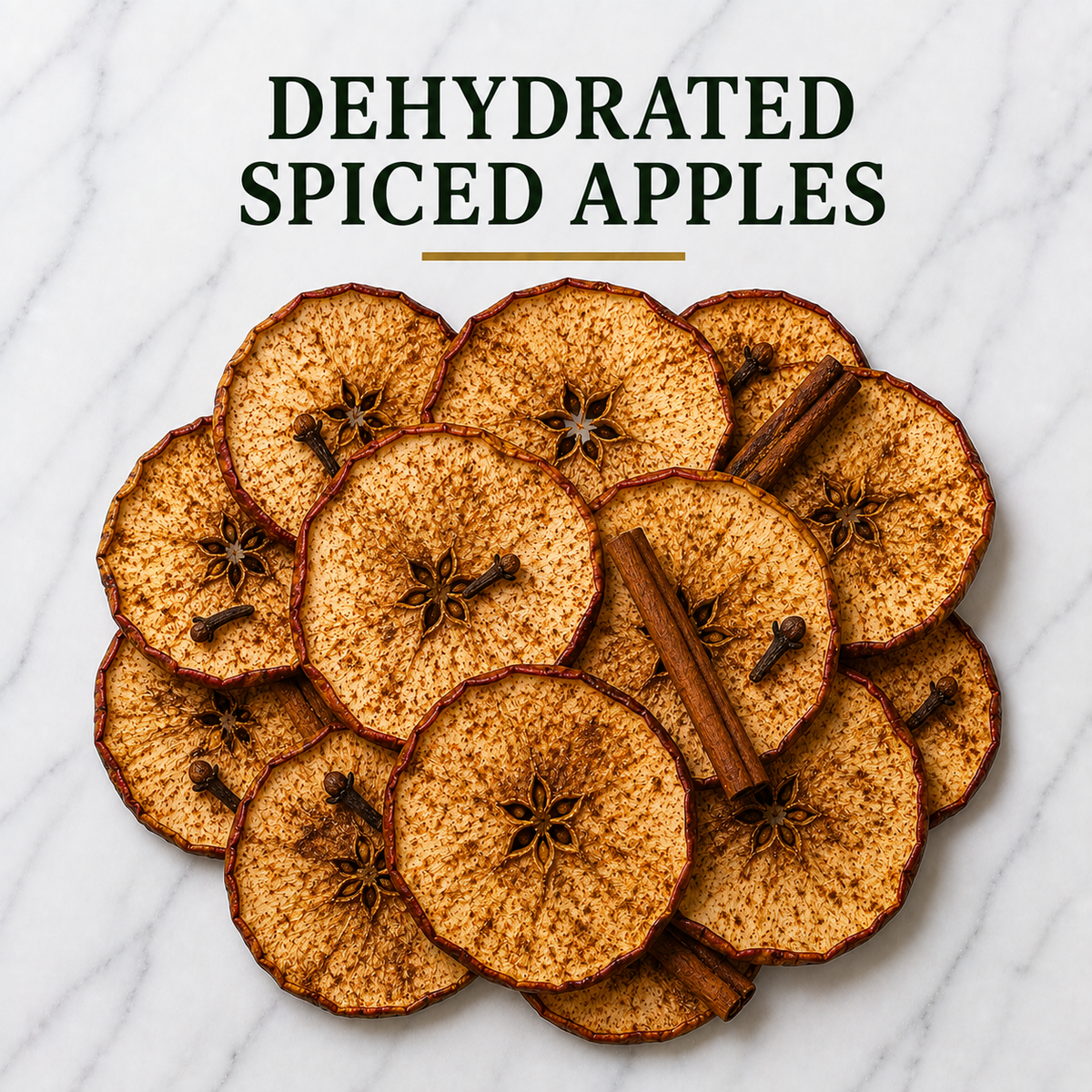 Dehydrated Spiced Apple Cocktail Garnish