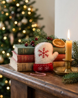 Hand Embroidered Wool Mitten Ornament