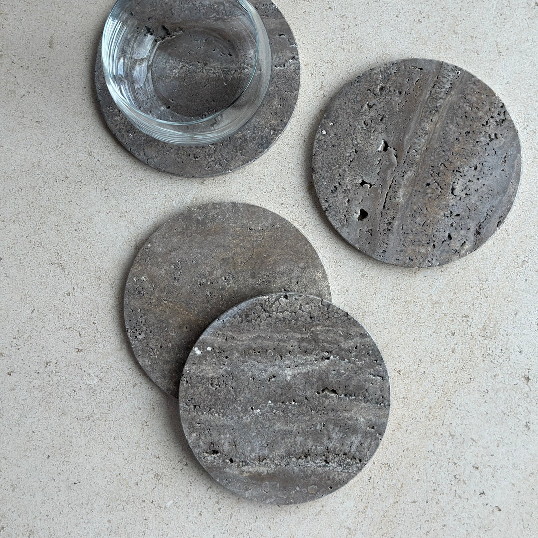 Affogato Grey Raw Marble Oversized Coasters | Set of 4 – Farm Home ...