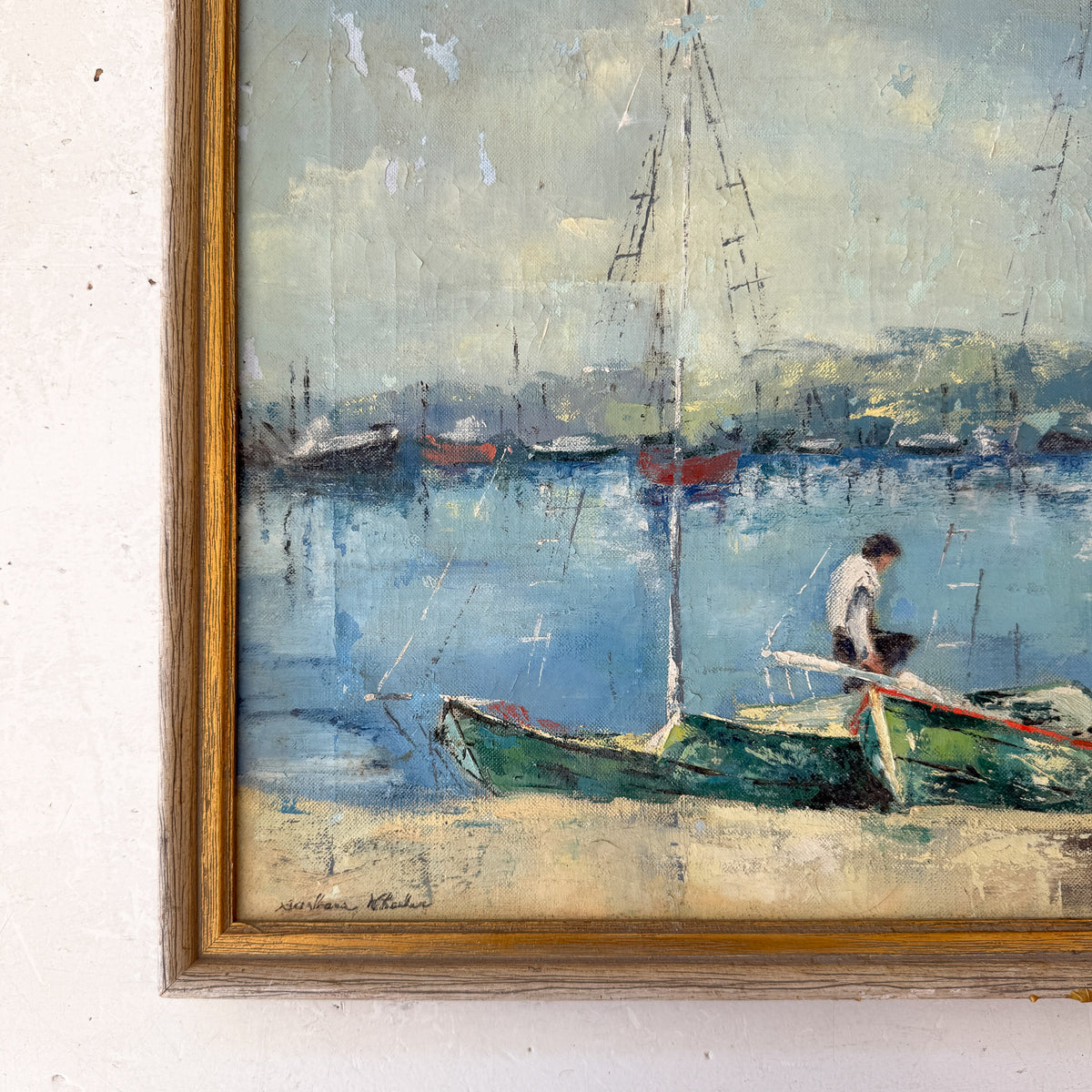 Harborside | Hand-Painted Framed Coastal Art