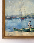Harborside | Hand-Painted Framed Coastal Art