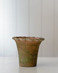 Aged Terra Cotta Piecrust Planter
