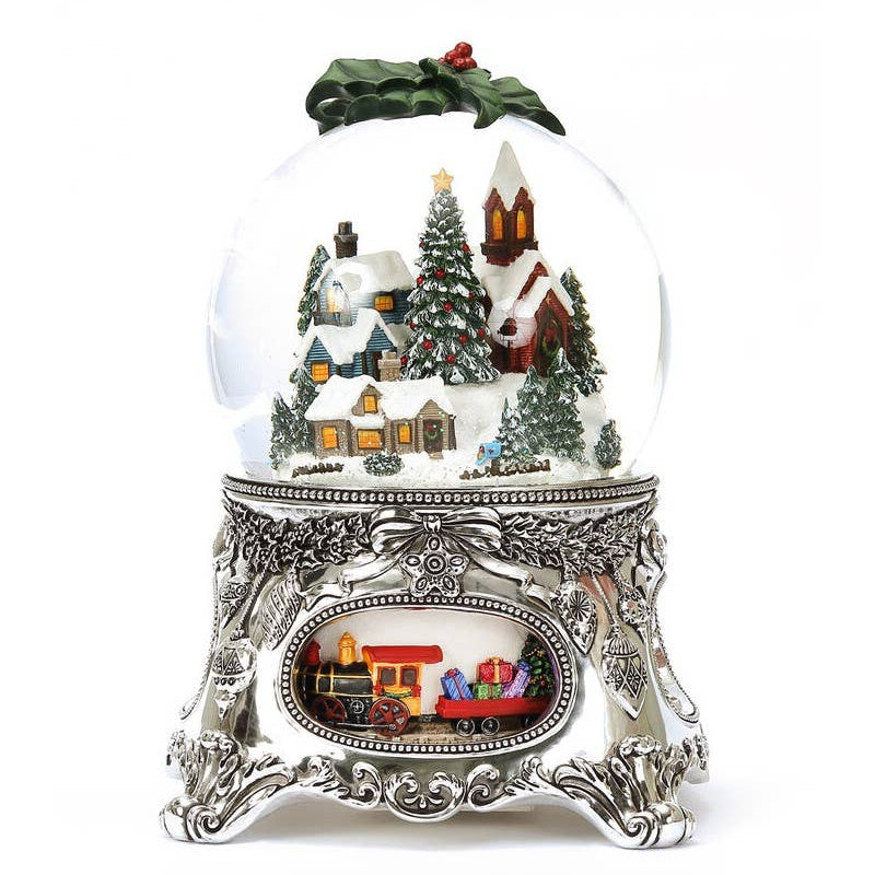 Heirloom Musical Oversized Snow Globe with Rotating Train | Snowy Village