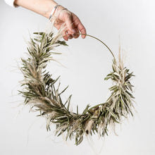 Load image into Gallery viewer, Petite Preserved Botanical Dried Wreath | Olive
