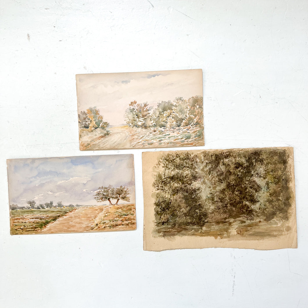 Set No. 2 | Original Watercolor Papiers from France | Artist Michel Dubois