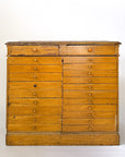 Antique Ochre Haberdashery 22 Drawer Mercantile Counter | Spain, 19th Century