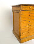 Antique Ochre Haberdashery 22 Drawer Mercantile Counter | Spain, 19th Century
