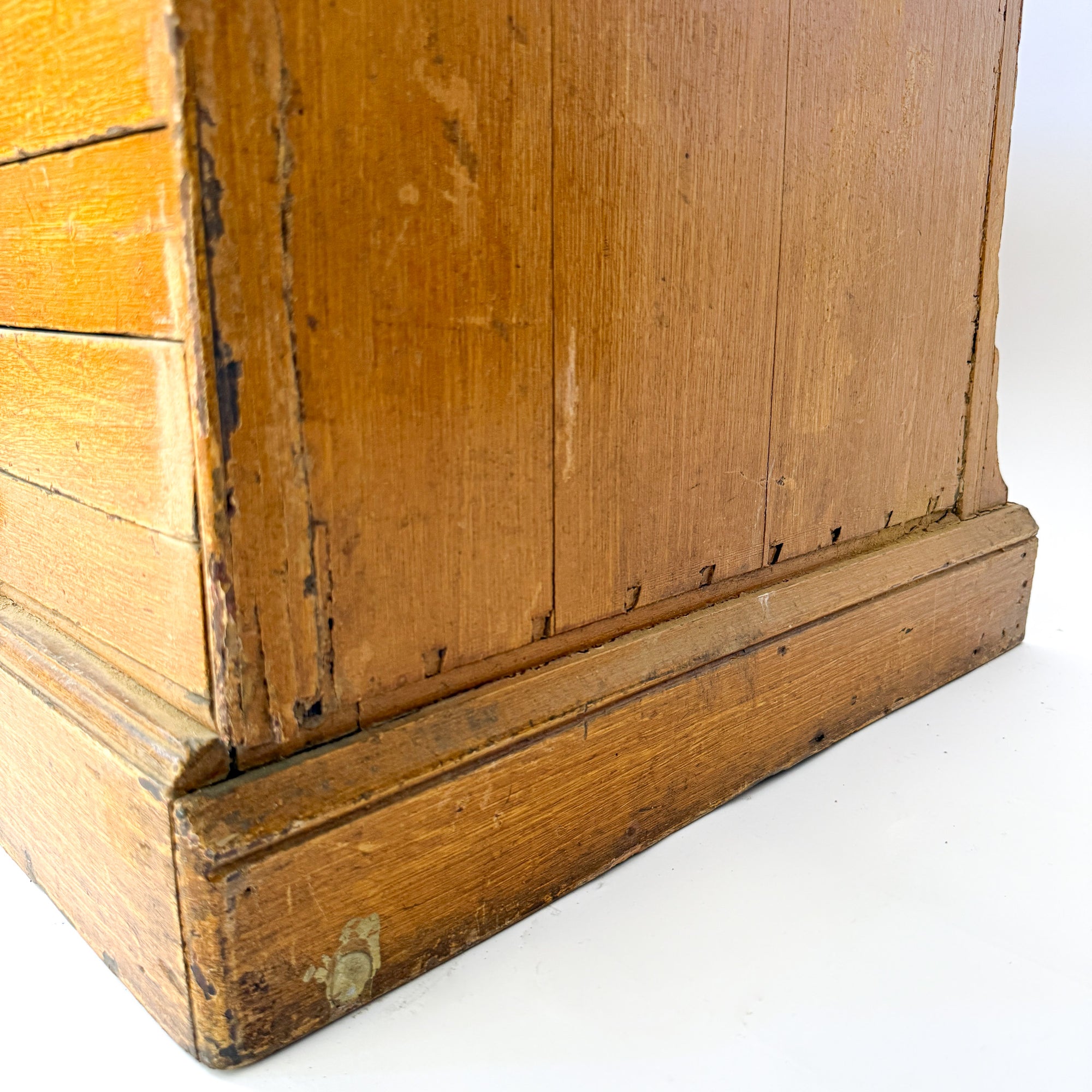Antique Ochre Haberdashery 22 Drawer Mercantile Counter | Spain, 19th Century