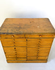 Antique Ochre Haberdashery 22 Drawer Mercantile Counter | Spain, 19th Century