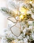 Capiz Shell Angel & Bow Ornament