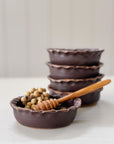 Ceramic Scalloped Mini Dish | Cocoa
