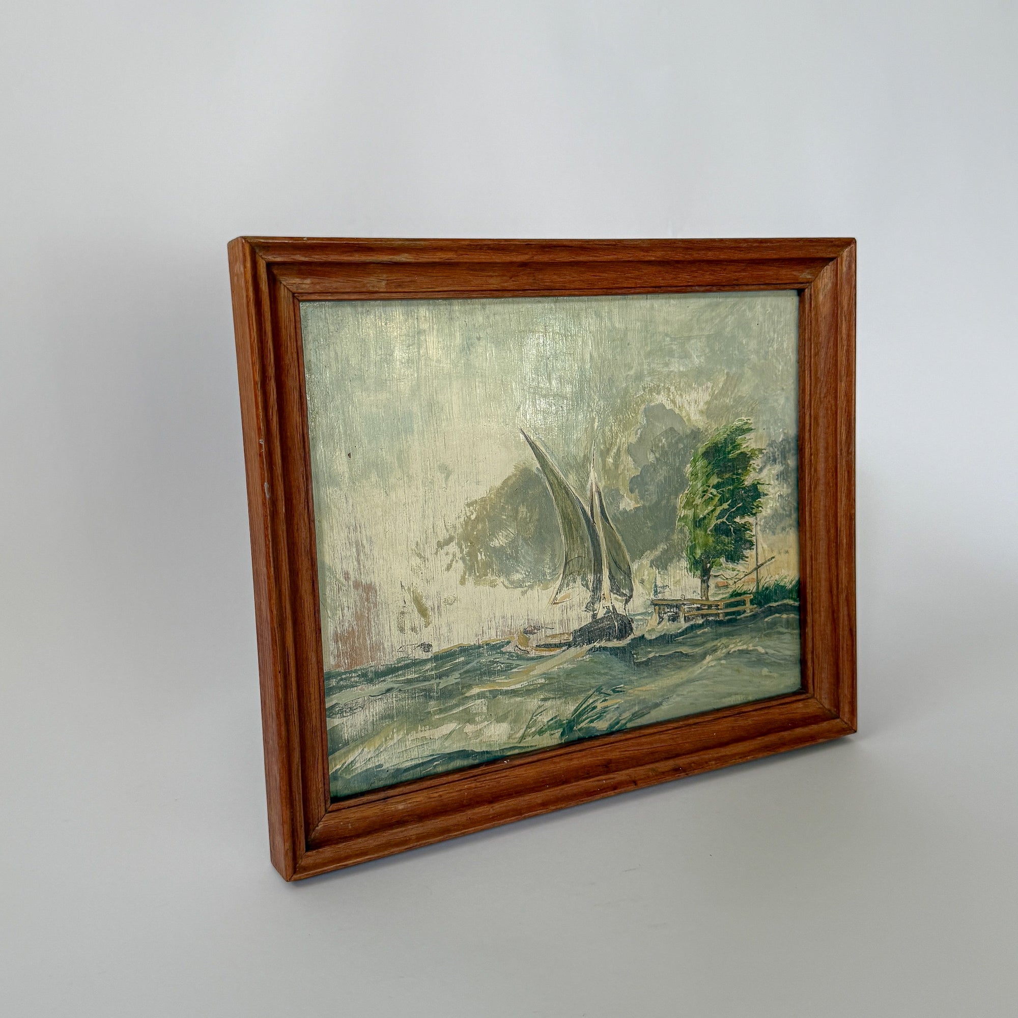 Crosswinds | Hand-Painted Framed Coastal Art