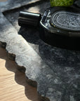 Scallop Edge Long Marble Box Tray | Charcoal