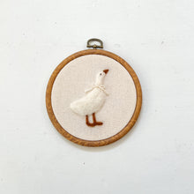 Load image into Gallery viewer, Round Goose | Hoop Heirloom Hand-Embroidered Nursery Keepsake
