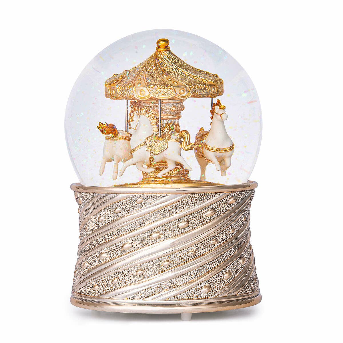 Heirloom Musical Snow Globe | Golden Carousel