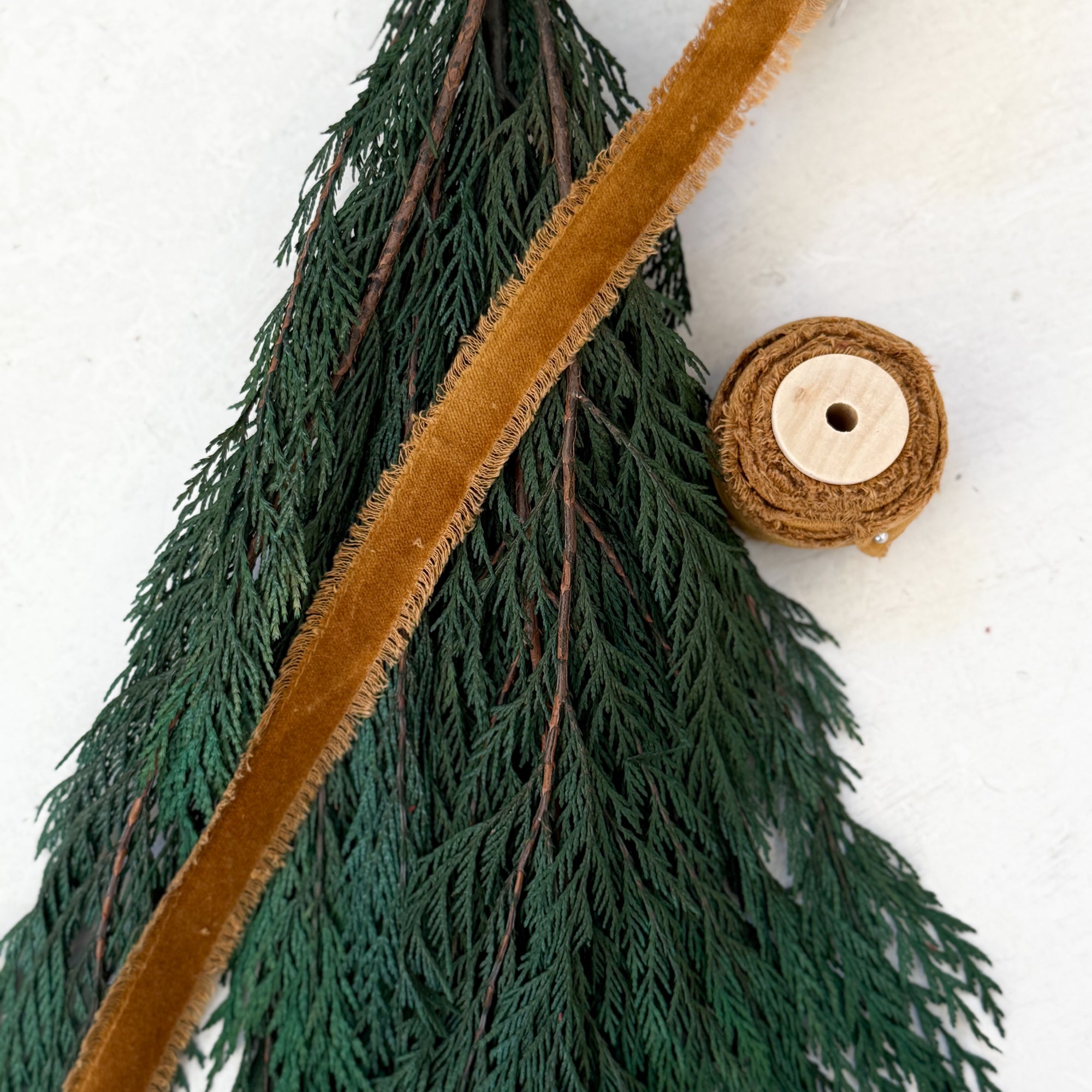 Frayed Velvet Ribbon | 7/8"