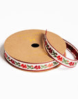 Vintage Floral Christmas Ribbon