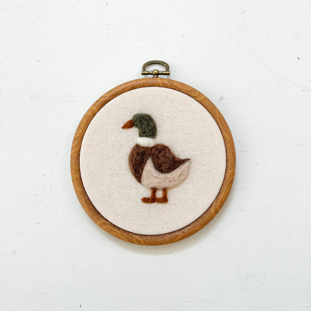 Round Mallard Duck | Hoop Heirloom Hand-Embroidered Nursery Keepsake