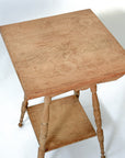 Turned Leg Wooden Parlor Side Table, circa 1900s