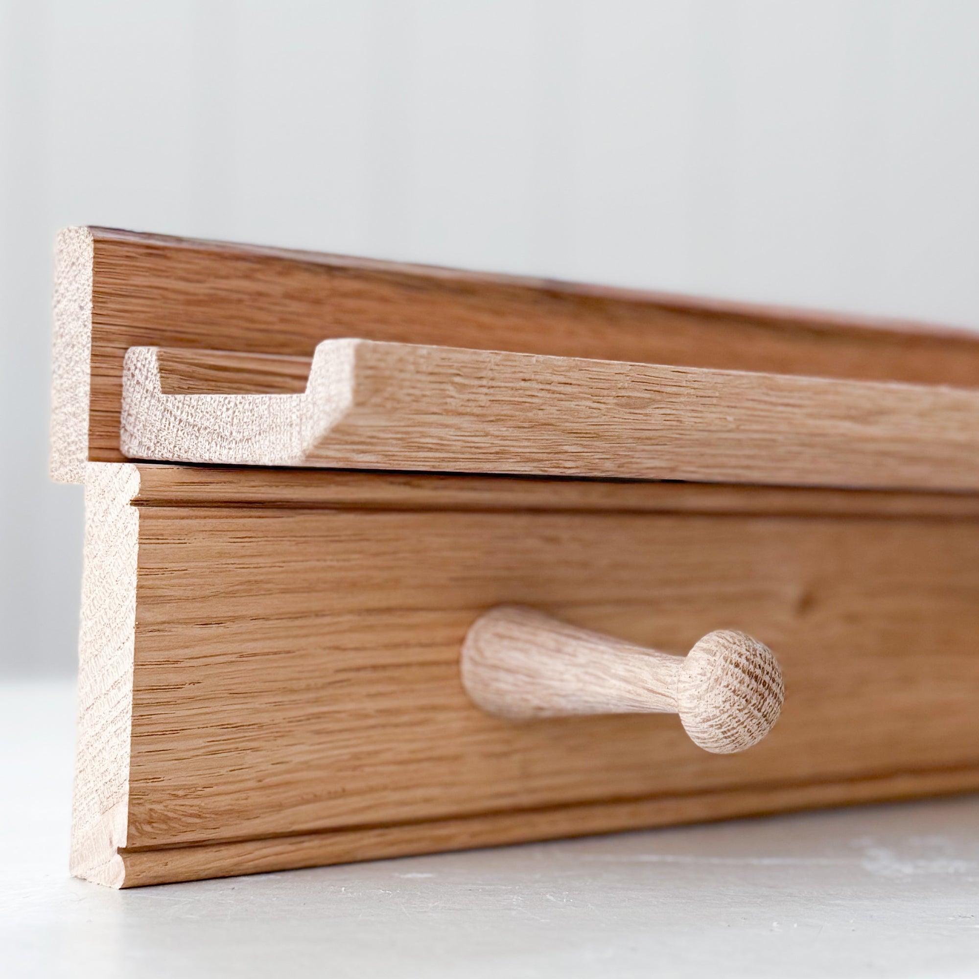 Solid Oak Shaker Peg Rail | Handcrafted in England