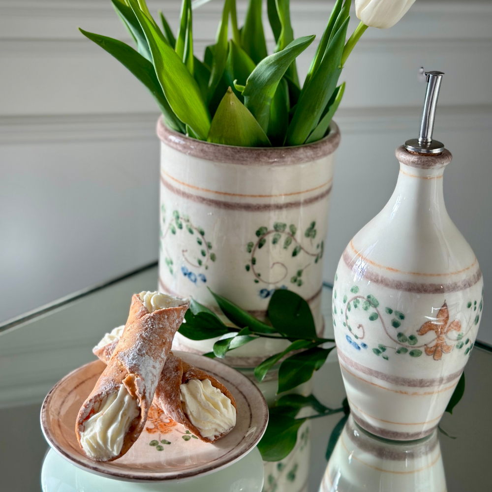 Hand-painted Italian Oil Cruet